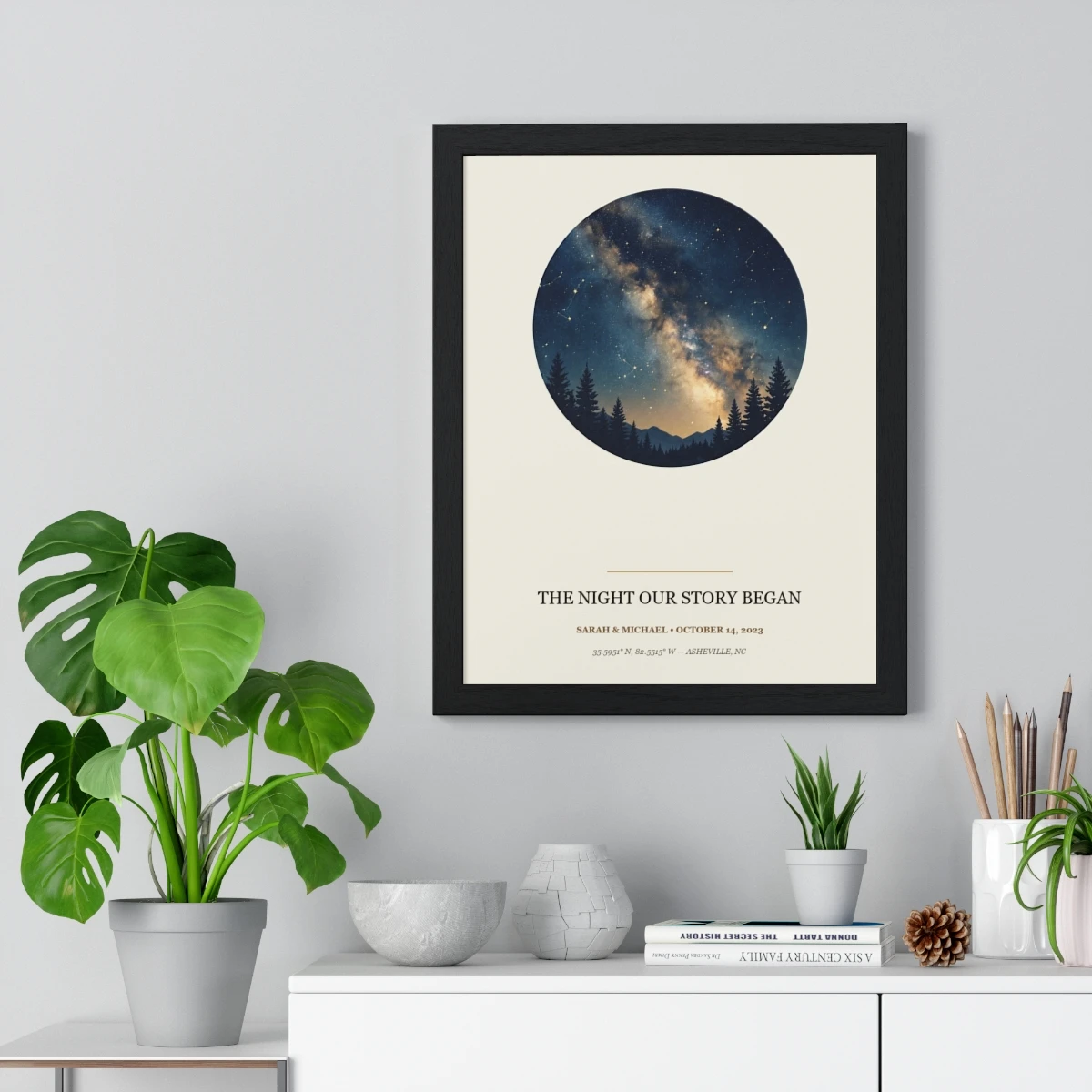Custom Milky Way & Night Sky Star Map (Framed Edition)